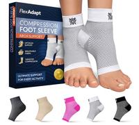 Bitly Plantar Fasciitis Socks (1-Pair), Premium Ankle Support Unisex White Compression Sleeves. Fast Relief from Swelling & Foot Pain. Promote Blood Circulation & Speedy Recovery (X-Large)