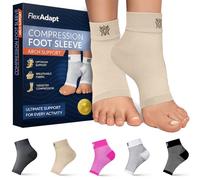 Bitly Plantar Fasciitis Socks - Comfortable Toeless Compression Socks for Foot & Heel Support - Premium Ankle Support Brace to Improve Circulation