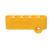 BitMag - Magnetic Bit Holder - for Drills and Drivers - Store Your bits on Your Power Tool, Always to Hand for Fast swapping - Holds 1/4 hex bits - Plastic Composite Body or Aluminum (Yellow)