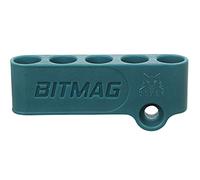 BitMag - Magnetic Bit Holder - for Drills and Drivers - Store Your bits on Your Power Tool, Always to Hand for Fast swapping - Holds 1/4 hex bits - Plastic Composite Body or Aluminum (Teal)