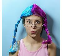 BITONA® Funny Braided Hair wig for ladies teenager and kids free size wig,holi and Stage drama show (1 Wig)