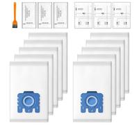 Bitone 10 Pack GN 3D Efficiency Dust Bags for Miele Hoover GN Vacuum Cleaner-Fits for Classic C1 Complete C2 Complete C3,S2 S5 S8 Series with 3 Motor Protection,3 Exhaust Filters,1 Cleaning Brush