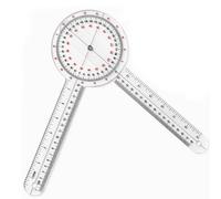 Bitone 12 Inch Goniometer - 360 Degree Transparent Angle Measurement Tool, Dual-Scale Protractor & Ruler for Physical Therapy,Joint Mobility & Body Assessment，Plastic Goniometer for Body