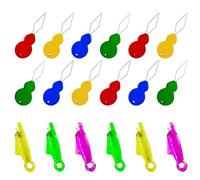 Bitone 18pcs Needle Threaders Gourd Shaped Plastic Needle Thread Easy to Insert Hand Sewing Needles,Automatic Needle Threading Tool for Hand Sewing, Cross Stitch & Clothing Repair