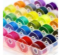 Bitone 36 Colours Sewing Machine Bobbin Threads with Bobbin Case for Multiple Sewing Machine for Brother/Singer/Babylock/Janome/Elna Embroidery Machine
