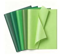 Bitone 60 Sheets Green Tissue Paper, 5 Shades of Coloured Wrapping Paper 35x50cm, Premium Tissue Paper Sheets for Gift Bags, Flower Packaging, Saint Patrick's Day & DIY Crafts