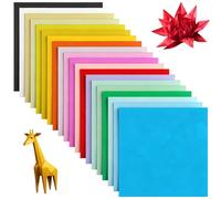 Bitone Coloured Origami Paper 200 Sheets,15x15 cm/6'' Double Sided 20 Coloured Square Folding Paper for DIY Arts Crafts Projects Kids Adults