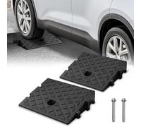 Bitone curb ramp,2Pcs Portable Lightweight Curb Kerb Rampsb,10.63"×9.84"×2.76" Threshold Ramps for Driveway,Sidewalk,Car, Scooter with 2 Expansion Bolts,Easy Setup,Ideal for Mobility Access