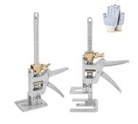 Bitone Labor Saving Arm Jack - Full Metal Tile Height Adjuster, Precision Lifting Arm with 200kg Load Bearing & Two-Speed Descent, Portable Installation Tool for Cabinets, Windows, Doors (2 Pack)