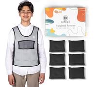BITONE Weighted Vest for Kids - 3lb Adjustable Compression Vest for Kids with Sensory Issues - Washable, Breathable, Sensory Soothing Vest for Kids (Large, Age 10+)