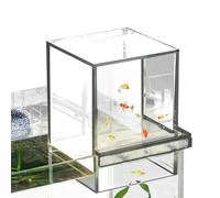 Bitong Modern Fish Tank - Transparent Clear Fish Elevator Decorations,Vacuum Suspended, Above Water, Inverted, Lightweight Acrylic Fish Tank, Increase Fish Activity Area