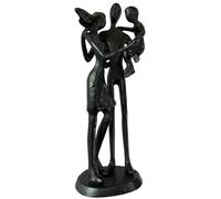 Bitopbi Romantic Couple Iron Sculpture Anniversary Wedding Engagement Figurine Romance Statue for Love Sweethearts Metal Statuette (5# Together)