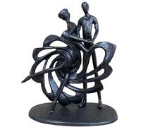 Bitopbi Romantic Couple Iron Sculpture Anniversary Wedding Engagement Figurine Romance Statue for Love Sweethearts Metal Statuette (2# Romantic)