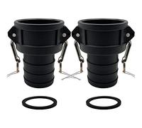 BITOTU 2PCS Camlock Fittings Poly C-300 3" Type C Standard Couplings Cam lock Fittings Polypropylene Cam Groove Fitting Female Camlock with a Hose Shank (3 inch, Type C)