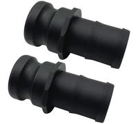 BITOTU 2PCS Camlock Fittings Poly Standard Couplings Cam lock Fittings Polypropylene Cam Groove Fitting (1.5 inch, Type E)