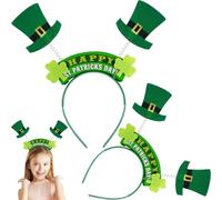 BITOWO St Patricks Day Headband Hat St Patricks Day Accessories Kids Girls Women Irish Green Headwear Shamrock St Patrick's Day Headband Paddys Day Hair Accessories Irish Boppers Headwear