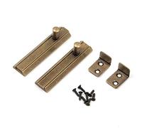 Bitray 2.5" Slide Latch Brass Vintage Door Bolt Barrel Bolt Bronze Tone - 2pcs