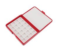 Bitray 24-Well Empty Watercolor Palette Travel Kit For Plein Air, Deep-Red