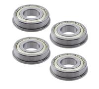 Bitray 4Pcs FR10-2RS Flanged Ball Bearing Double Sealed Ball Bearings（15.9x34.9x8.7mm