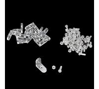 Bitray Corner Brackets Acrylic Cabinet Shelf Corner Brace L Shape Brackets Support -12pcs