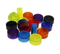 Bitray Guitar Effect Footswitch Topper,Foot Nail Cap Pedal Topper,Pedal Protection Cap, Colorful Plastic Bumpers for Guitar Effect Pedal,8 Colors-16 Pcs