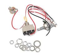 Bitray Guitar Wiring Harness Kit, Guitar Wiring Harness Prewired 3 Way Chrome Box Toggle Switch 1v1t 500k Pots Control Knobs For LP Electric Guitar