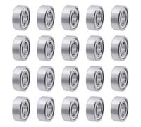 Bitray R188ZZ 20Pcs Deep Groove Ball Bearing 6.3x12.7x4.7mm Double Metal Shielded Ball Bearing