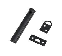 Bitray Slide Bolt Latch Solid Surface Bolt 4Inch Slide Locks for Inside Door - Black