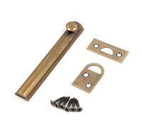 Bitray Slide Latch Solid Brass Flush Bolt Antique Vintage Latch 4-inch Length