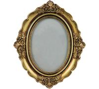 Bitray Vintage Picture Frame 5 x 7 Inch Oval Elegant Antique Photo Frames with Glass Front Bronze Gold Tabletop Display