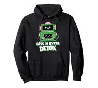 Bits And Bytes Detox (Funny Digital World Statement) Pullover Hoodie