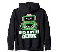 Bits And Bytes Detox (Funny Digital World Statement) Zip Hoodie
