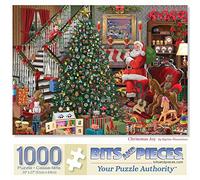 Bits and Pieces - 1000 Piece Christmas Jigsaw Puzzle for Adults - Christmas Joy by Bigelow Illustrations - Santa Puzzle with Unique Random Cut Pieces, 20" x 27" - Puzzle Made from Recycled Materials