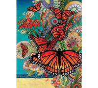 Bits and Pieces - 1000 Piece Jigsaw Puzzle for Adults - 20" x 27" - Monarch Madness - 1000 pc Colorful Butterflies Jigsaw by David Galchutt