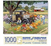 Bits and Pieces - 1000 Piece Jigsaw Puzzle for Adults - Home Grown - 1000 pc Fall on the Farm Jigsaw by Artist John Sloane