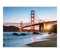 Bits and Pieces 1000 Piece Puzzles for Adults - Large 20" x 27" Jigsaw Puzzles 1000 Pieces Sunset Over The Golden Gate Bridge, Random Die Cut, No 2 Pieces Alike, Golden Gate Bridge