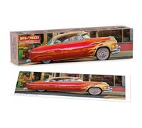 Bits and Pieces 1000 Piece Puzzles for Adults - Rock-A-Billy Hot Rod Panoramic - Large 13" x 38" Jigsaw Puzzles 1000 Pieces Classic Car, No 2 Pieces Alike