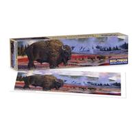 Bits and Pieces 1000 Piece Puzzles for Adults - Yellowstone Bison - Large 13" x 38" Jigsaw Puzzles 1000 Pieces Bison Buffalo Yellowstone National Park, No 2 Pieces Alike