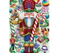 Bits and Pieces - 1500 Piece Jigsaw Puzzle for Adults - Nutcracker and Toys - Christmas Holiday Jigsaw Puzzle by Artist Randy Wollenmann, Completed Puzzle Size: 24"x33"