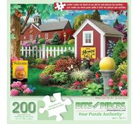 Bits and Pieces 200 Piece Puzzles for Adults - Birds and The B's - 200 Extra Large Pieces 15" x 19" Jigsaw Puzzles, Flowers Farm Spring, No 2 Pieces Alike
