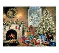 Bits and Pieces - 300 Piece Glow in the Dark Puzzle - Not a Creature was Stiring, Christmas Eve, Holiday - by Artist Nicky Boehme - 300 pc Jigsaw