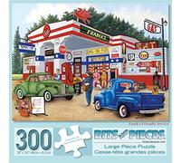 Bits and Pieces - 300 Piece Jigsaw Puzzle for Adults - Frank's Friendly Service - 300 pc Americana Summer Jigsaw by Artist Kay Lamb Shannon