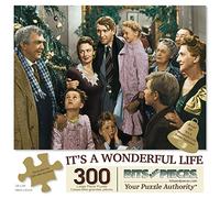 Bits and Pieces - 300 Piece Jigsaw Puzzle for Adults - ‘It's A Wonderful Life’ - Christmas Classic Large Piece Puzzle - 18" x 24"