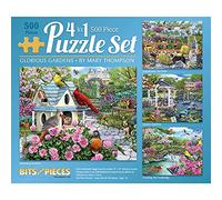 Bits and Pieces - 4-in-1 Multi-Pack - 500 Piece Jigsaw Puzzles for Adults - 500 pc Puzzle Set Bundle by Artist Mary Thompson - 16" x 20" (41cm x 51cm)