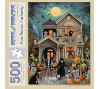 Bits and Pieces - 500 Piece Jigsaw Puzzle for Adults - 18" x 24" - an Eerie Welcome - 500 pc Halloween Haunted House Jigsaw by Susan Rios