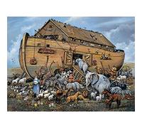 Bits and Pieces - 500 Piece Jigsaw Puzzle for Adults - Noah's Ark - 500 pc Boat and Animals Jigsaw by Artist Ruane Manning
