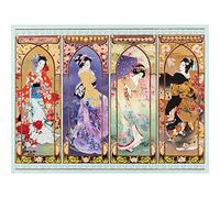 Bits and Pieces - 500 Piece Jigsaw Puzzle for Adults - Oriental Gate Quilt - 500 pc Geisha Jigsaw by Artist Haruyo Morita