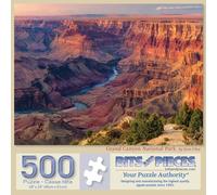 Bits and Pieces 500 Piece Puzzles for Adults, Grand Canyon National Park - Large 18" x 24" Jigsaw Puzzles 500 Pieces - USA Landscape - Random Die Cut Pieces No 2 are Alike