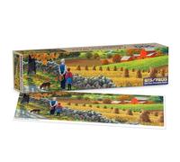 Bits and Pieces 500 Piece Puzzles for Adults - I Remember When - Large 12" x 36" Jigsaw Puzzles 500 Pieces Americana Fall Leaves Autumn Farm, No 2 Pieces Alike