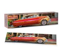 Bits and Pieces 500 Piece Puzzles for Adults - Rock-A-Billy Hot Rod Panoramic - Large 12" x 36" Jigsaw Puzzles 500 Pieces Classic Car, No 2 Pieces Alike